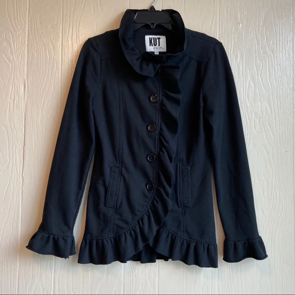 Kut from the Kloth Ruffle Trim Top/Jacket - Picture 9 of 11